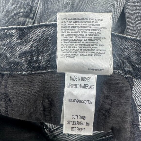 Agolde Dee High Rise Jean Denim Cut Off Shorts Size 25 In Moxy Wash Distressed - Picture 12 of 15